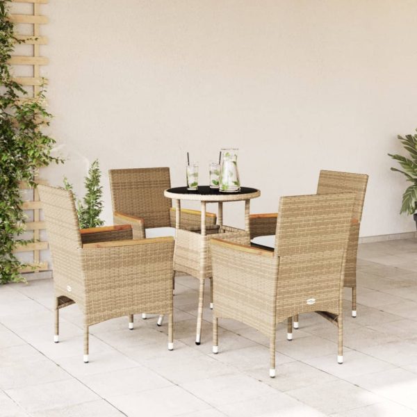 3-Delige Tuinset Met Kussens Poly Rattan En Glas - Afbeelding 14