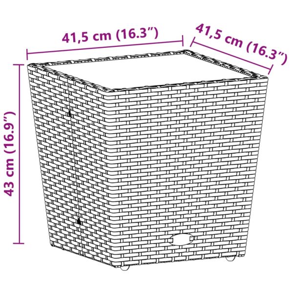 3-Delige Bistroset Met Kussens Poly Rattan En Glas - Afbeelding 9