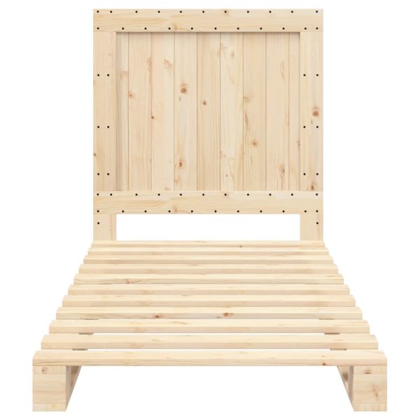 Bedframe Met Hoofdbord Massief Grenenhout 90X200 Cm - Afbeelding 5