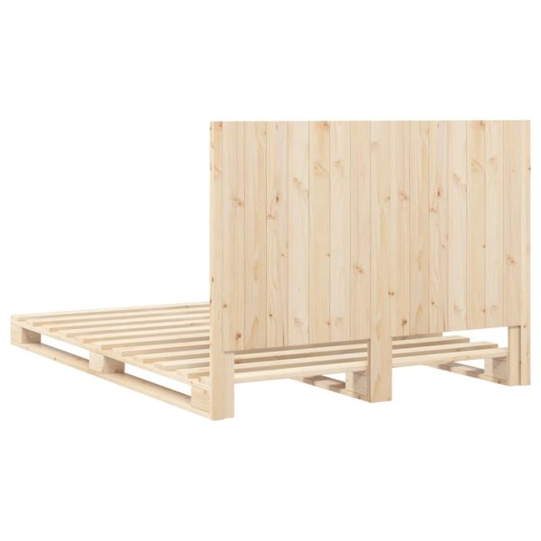 Bedframe Met Hoofdbord Massief Grenenhout Wit 140X200 Cm - Afbeelding 9