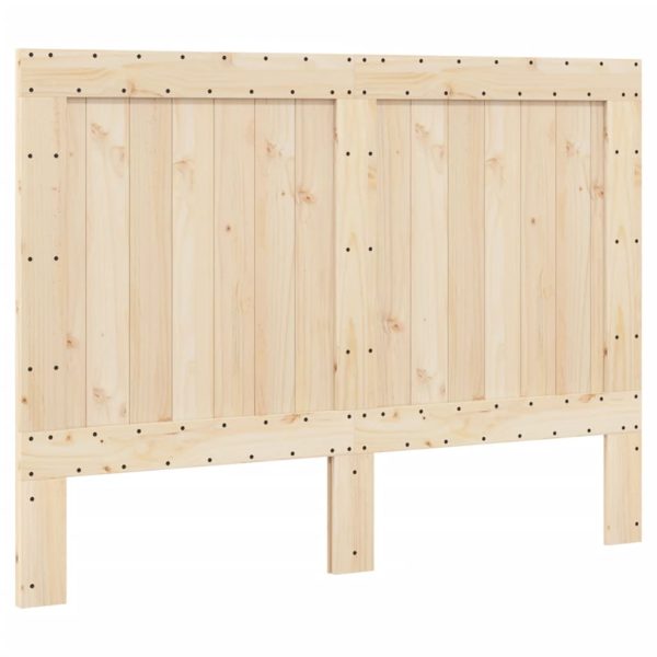 Bedframe Met Hoofdbord Massief Grenenhout 160X200 Cm Wit - Afbeelding 6