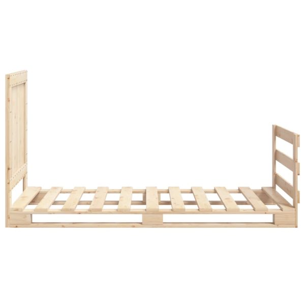 Bedframe Met Hoofdbord Massief Grenenhout 90X200 Cm Groen - Afbeelding 8