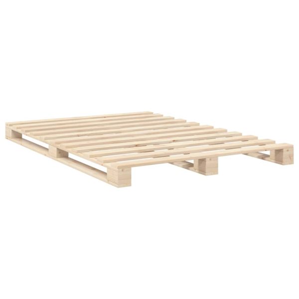 Bedframe Met Hoofdbord Massief Grenenhout Wit 140X200 Cm Wit - Afbeelding 7