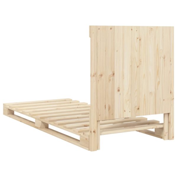 Bedframe Met Hoofdbord Massief Grenenhout 90X200 Cm - Afbeelding 9