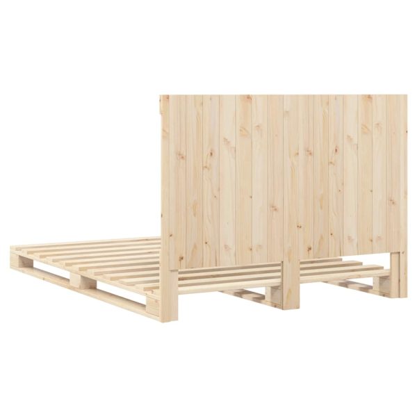 Bedframe Met Hoofdbord Massief Grenenhout Wit 140X200 Cm Groen - Afbeelding 9