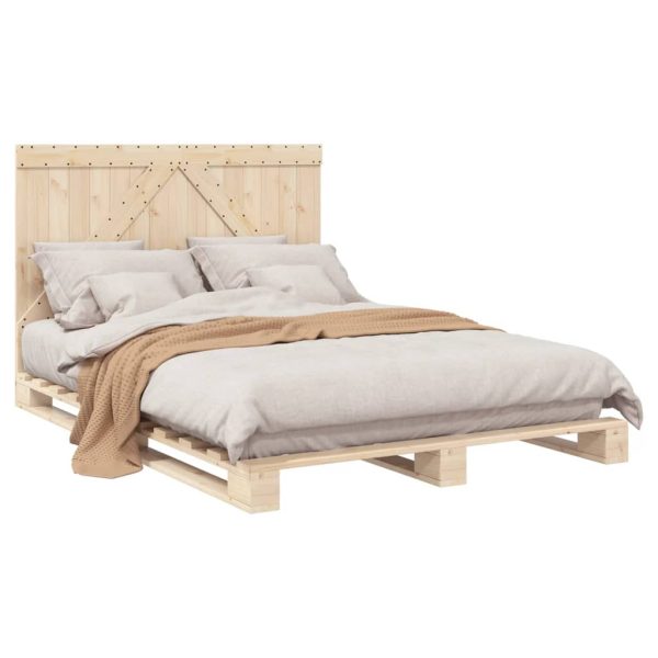 Bedframe Met Hoofdbord Massief Grenenhout 160X200 Cm - Afbeelding 4