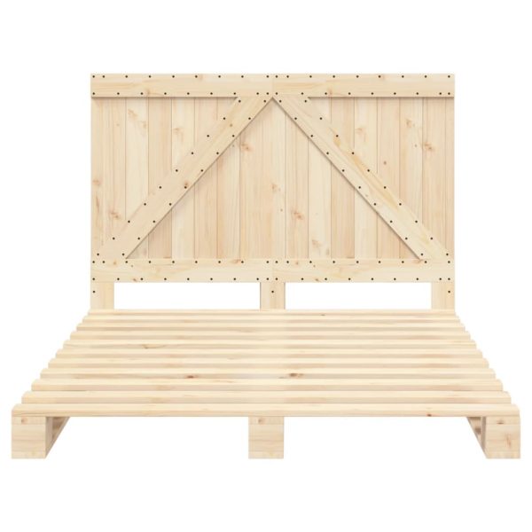 Bedframe Met Hoofdbord Massief Grenenhout 160X200 Cm - Afbeelding 5