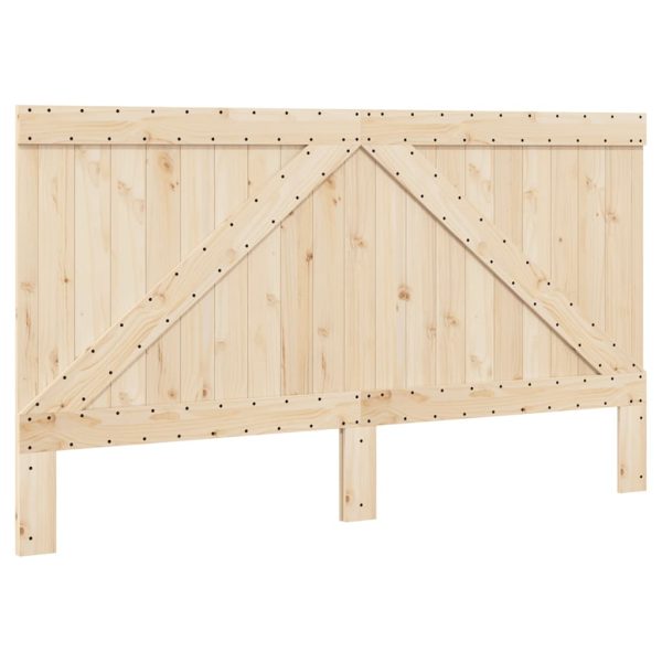 Bedframe Met Hoofdbord Massief Grenenhout 180X200 Cm Wit - Afbeelding 6