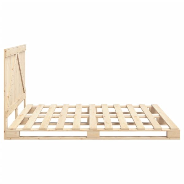 Bedframe Met Hoofdbord Massief Grenenhout 200X200 Cm - Afbeelding 8