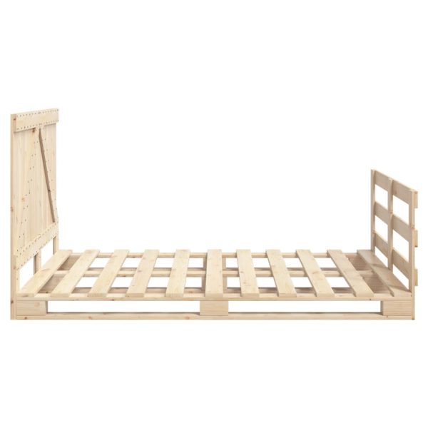 Bedframe Met Hoofdbord Massief Grenenhout 160X200 Cm Groen - Afbeelding 8