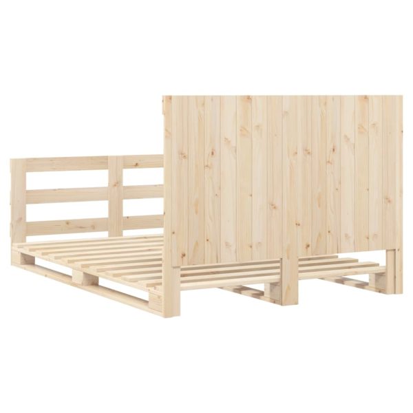 Bedframe Met Hoofdbord Massief Grenenhout 160X200 Cm Groen - Afbeelding 9