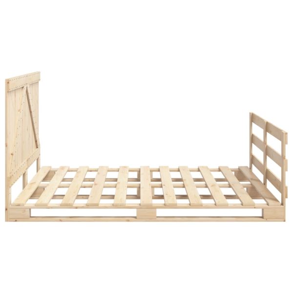 Bedframe Met Hoofdbord Massief Grenenhout 180X200 Cm - Afbeelding 8