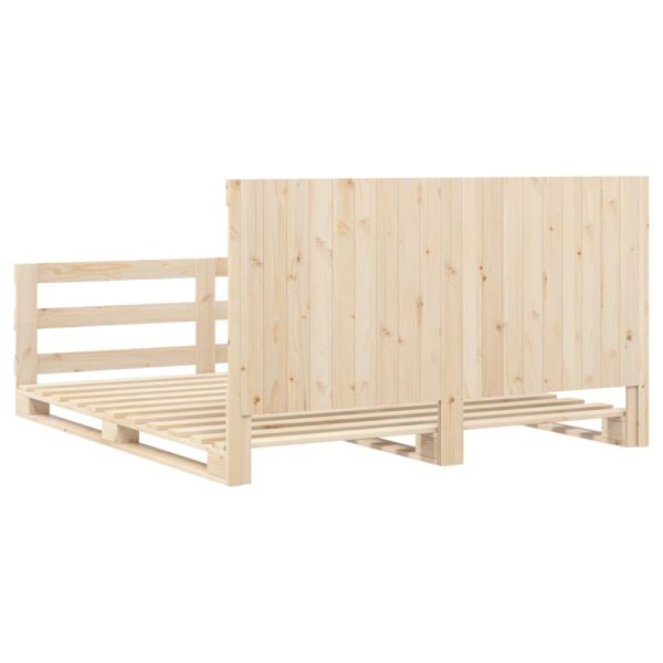 Bedframe Met Hoofdbord Massief Grenenhout 180X200 Cm - Afbeelding 9