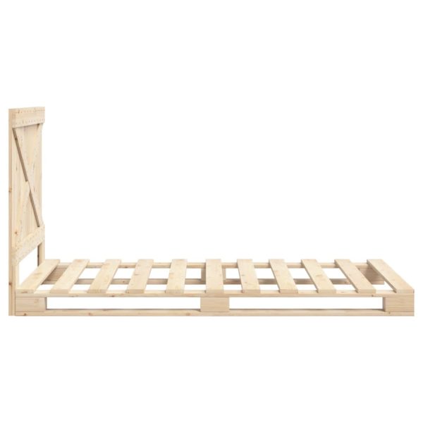 Bedframe Met Hoofdbord Massief Grenenhout 90X200 Cm - Afbeelding 8