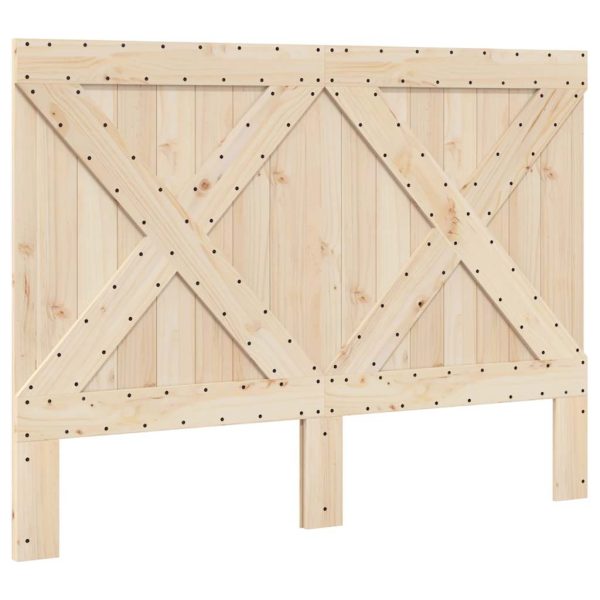 Bedframe Met Hoofdbord Massief Grenenhout Wit 140X200 Cm - Afbeelding 6