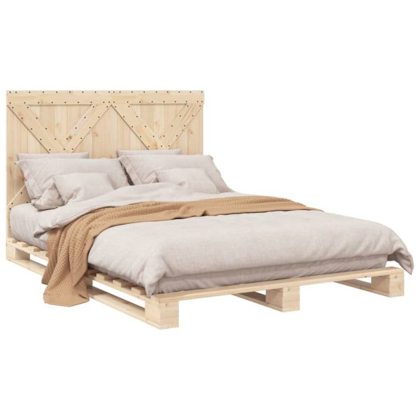 Bedframe Met Hoofdbord Massief Grenenhout 160X200 Cm Groen - Afbeelding 4