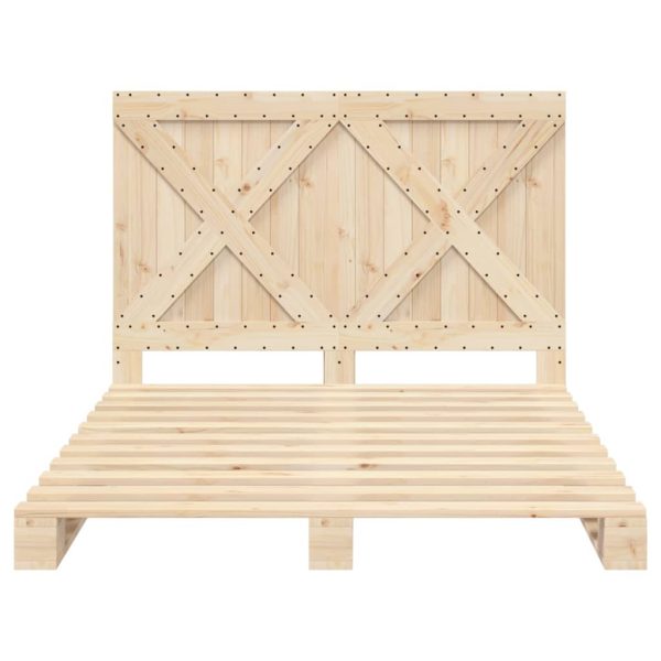 Bedframe Met Hoofdbord Massief Grenenhout 160X200 Cm Groen - Afbeelding 5