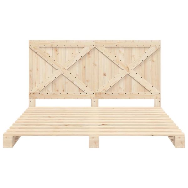 Bedframe Met Hoofdbord Massief Grenenhout 180X200 Cm - Afbeelding 5