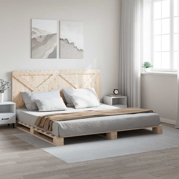 Bedframe Met Hoofdbord Massief Grenenhout 180X200 Cm