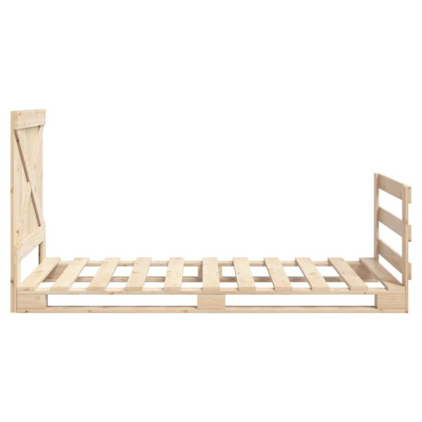 Bedframe Met Hoofdbord Massief Grenenhout 90X200 Cm - Afbeelding 8