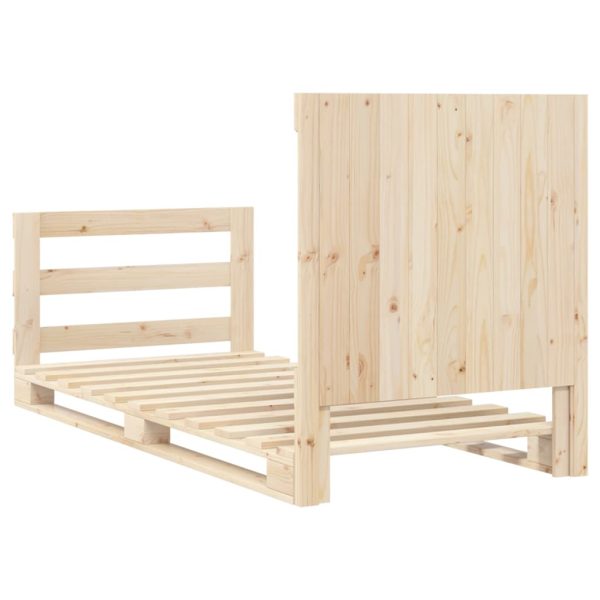 Bedframe Met Hoofdbord Massief Grenenhout 90X200 Cm - Afbeelding 9