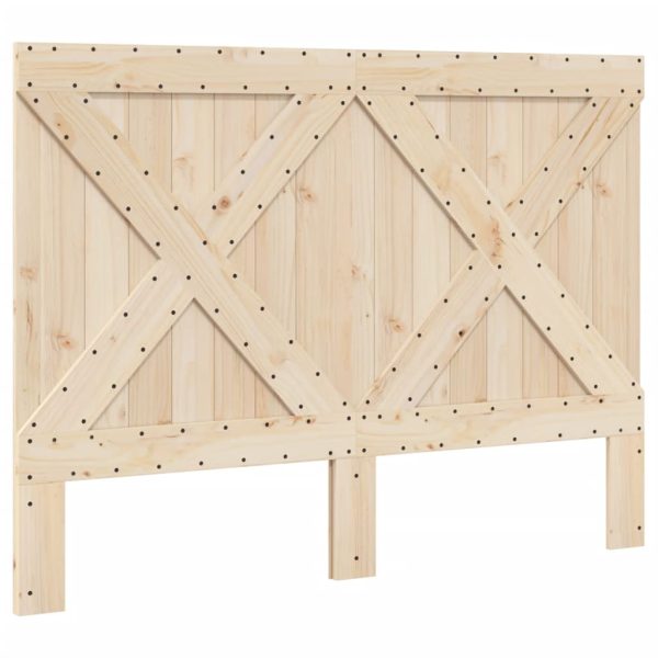 Bedframe Met Hoofdbord Massief Grenenhout 160X200 Cm Wit - Afbeelding 6