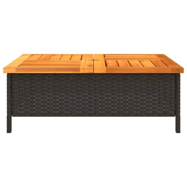 Tuintafel 70X70X25 Cm Poly Rattan En Acaciahout - Afbeelding 6