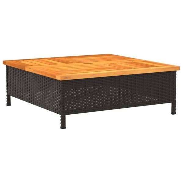 Tuintafel 70X70X25 Cm Poly Rattan En Acaciahout - Afbeelding 7