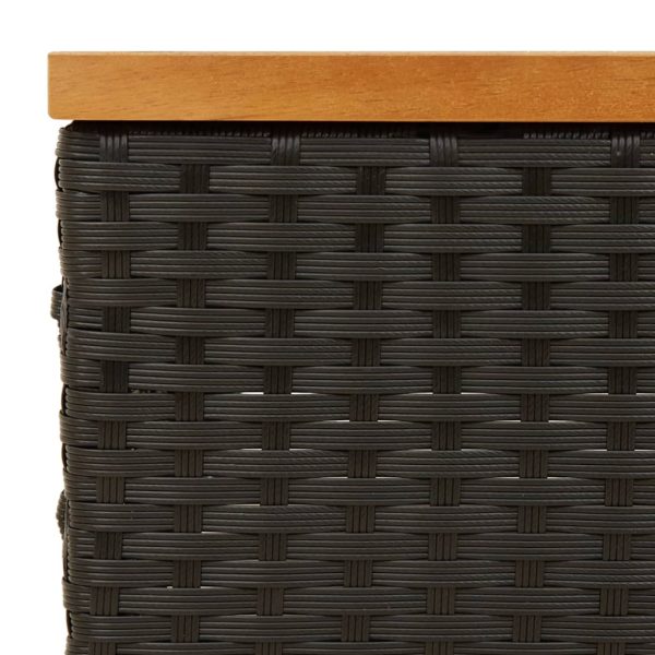 Tuintafel 70X70X25 Cm Poly Rattan En Acaciahout - Afbeelding 8