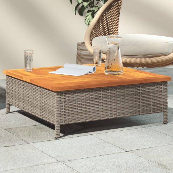 Tuintafel 70X70X25 Cm Poly Rattan En Acaciahout - Afbeelding 12