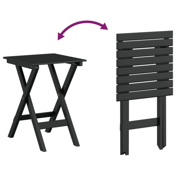 Schommelstoelen 2 St Met Inklapbare Tafel Populierenhout - Afbeelding 5