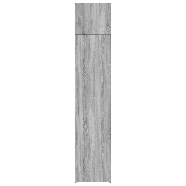 Opbergkast Smal 45X42,5X225 Cm Bewerkt Hout Eiken - Afbeelding 4