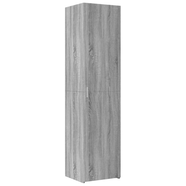 Opbergkast Smal 45X42,5X225 Cm Bewerkt Hout Eiken - Afbeelding 6