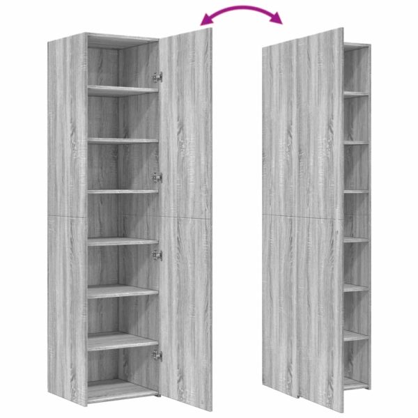 Hoge Kast 45X42,5X185 Cm Bewerkt Hout Eikenkleurig - Afbeelding 7