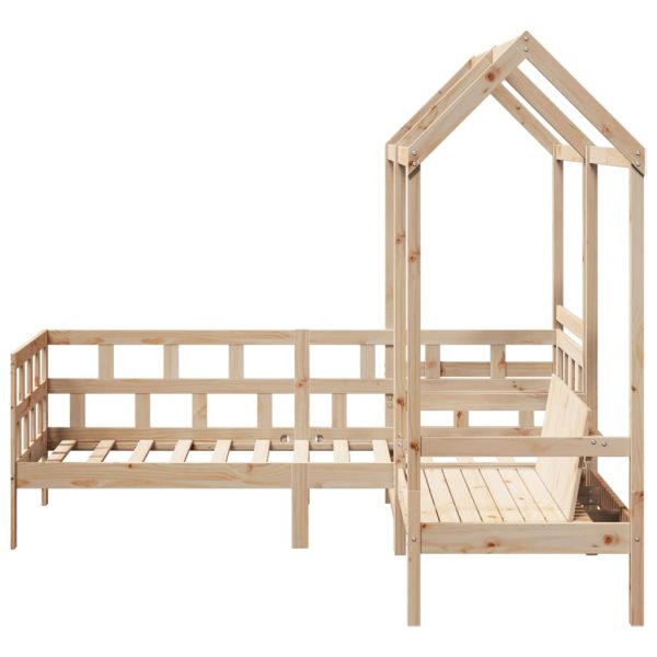 Kinderbedset Met Huisje Massief Grenenhout - Afbeelding 8