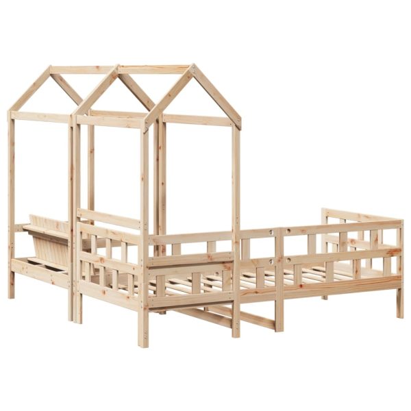 Kinderbedset Met Huisje Massief Grenenhout - Afbeelding 9