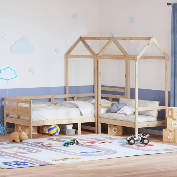 Kinderbed Met Huisje En Bankje Massief Grenenhout - Afbeelding 16