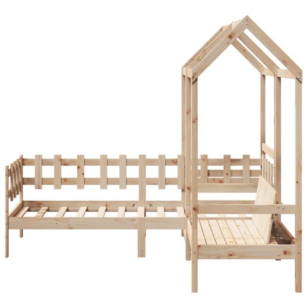 Kinderbed Met Huisje En Bankje Massief Grenenhout - Afbeelding 8