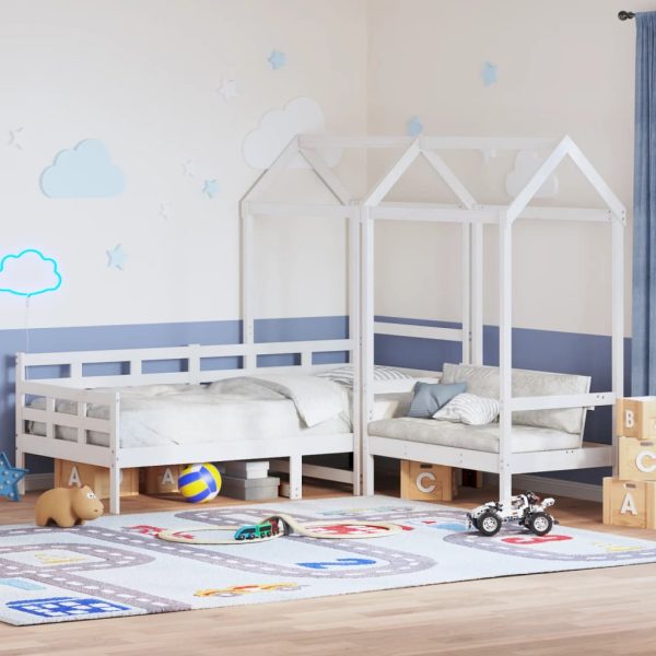 Kinderbed Met Huisje En Bankje Massief Grenenhout - Afbeelding 15