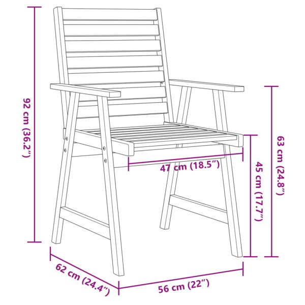 3-Delige Tuinset Massief Acaciahout - Afbeelding 11