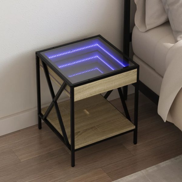 Nachtkastje Met Infinity Led 40X40X49 Cm - Afbeelding 15