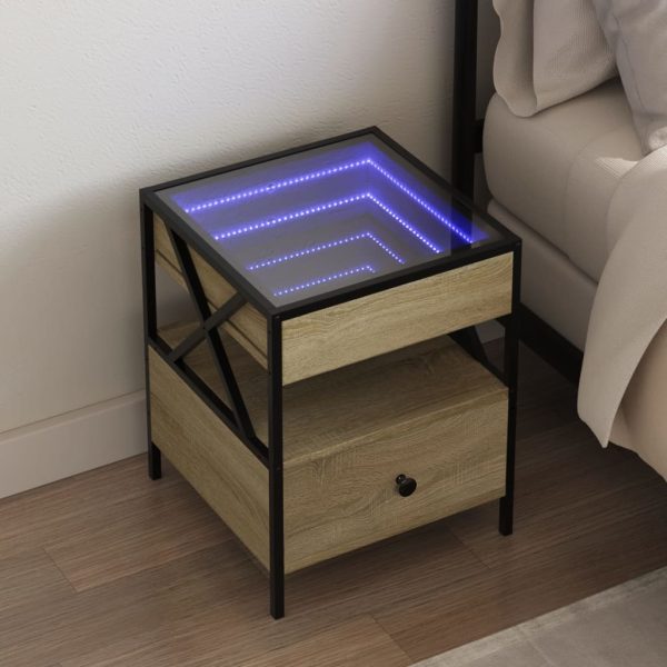 Nachtkastje Met Infinity Led 40X40X51 Cm - Afbeelding 16