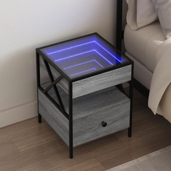 Nachtkastje Met Infinity Led 40X40X51 Cm - Afbeelding 13