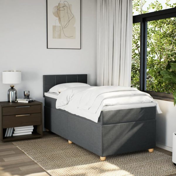 Boxspring Met Matras Stof Single - Afbeelding 3