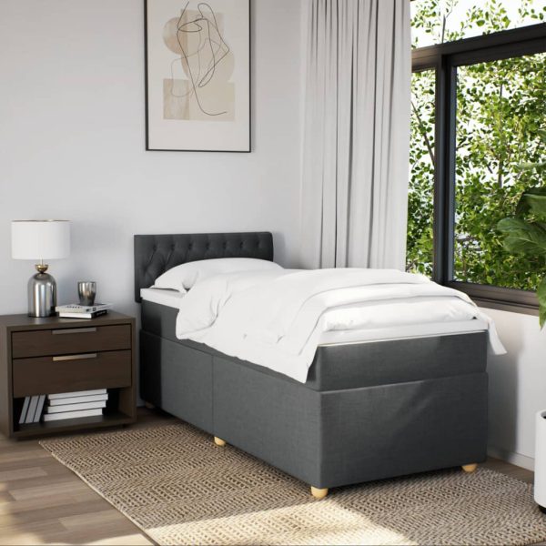 Boxspring Met Matras Stof Single - Afbeelding 3