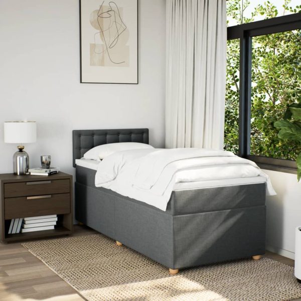 Boxspring Met Matras Stof Single - Afbeelding 3