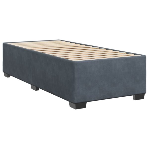 Boxspring Met Matras Fluweel Donkergrijs 1-Persoons (Alleen Au) - Afbeelding 10