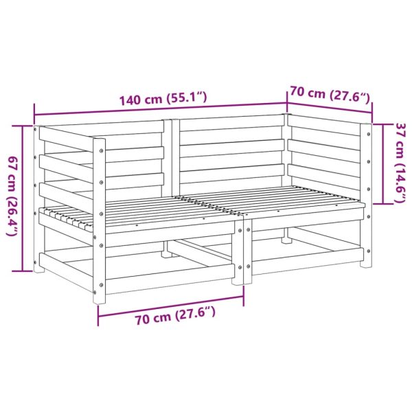 2-Delige Loungeset Massief Grenenhout - Afbeelding 7