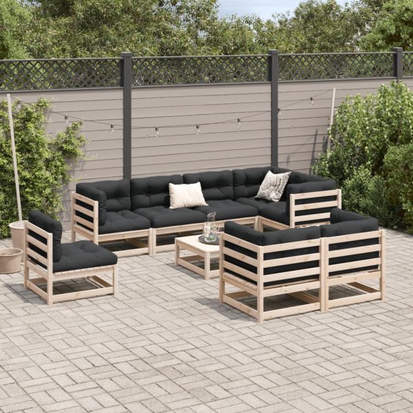 9-Delige Loungeset Massief Grenenhout - Afbeelding 3