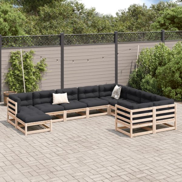 10-Delige Loungeset Massief Grenenhout - Afbeelding 3